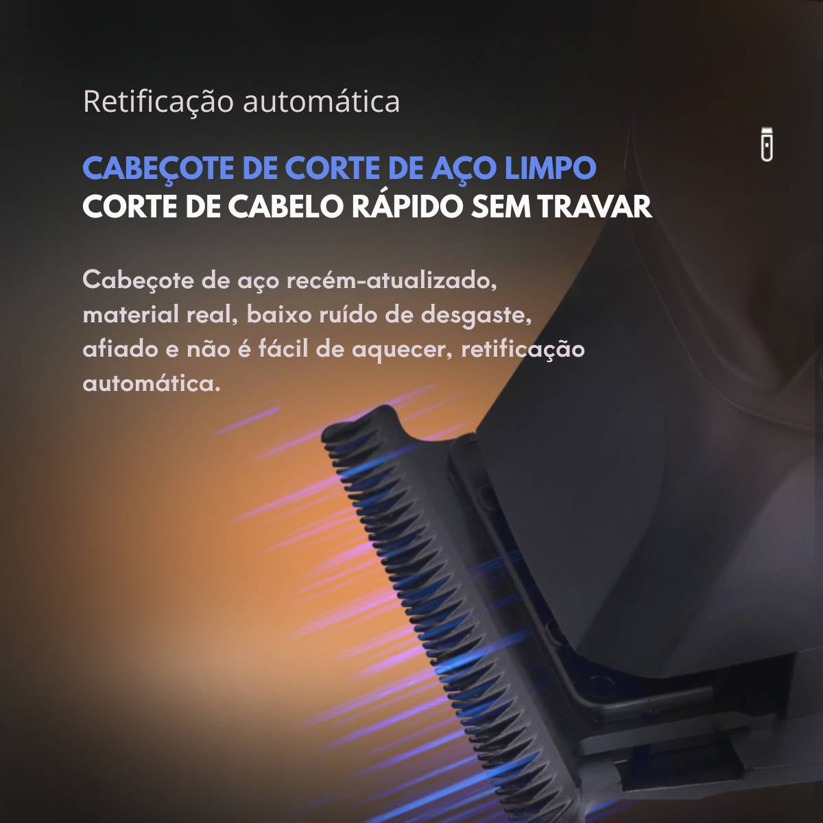 Máquina de Cortar Cabelo Profissional KM-2371 Elétrico Sem Fio USB - LFJ-KM-2371