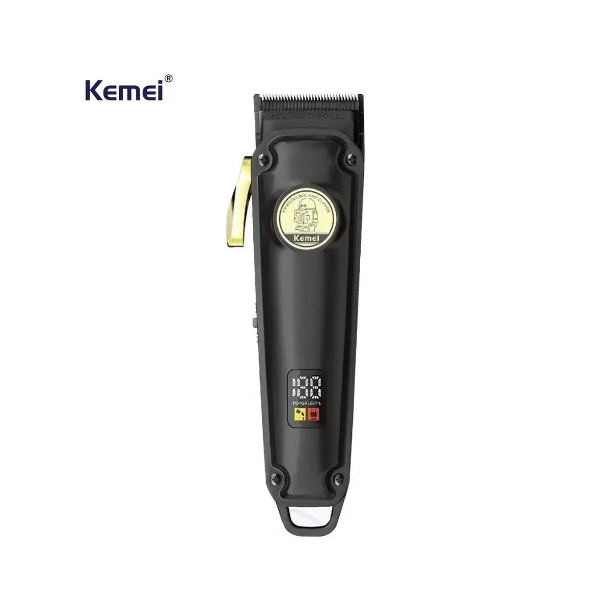 Máquina de Cortar Cabelo Profissional KM-2372 Elétrico Sem Fio USB - LFJ-KM-2372