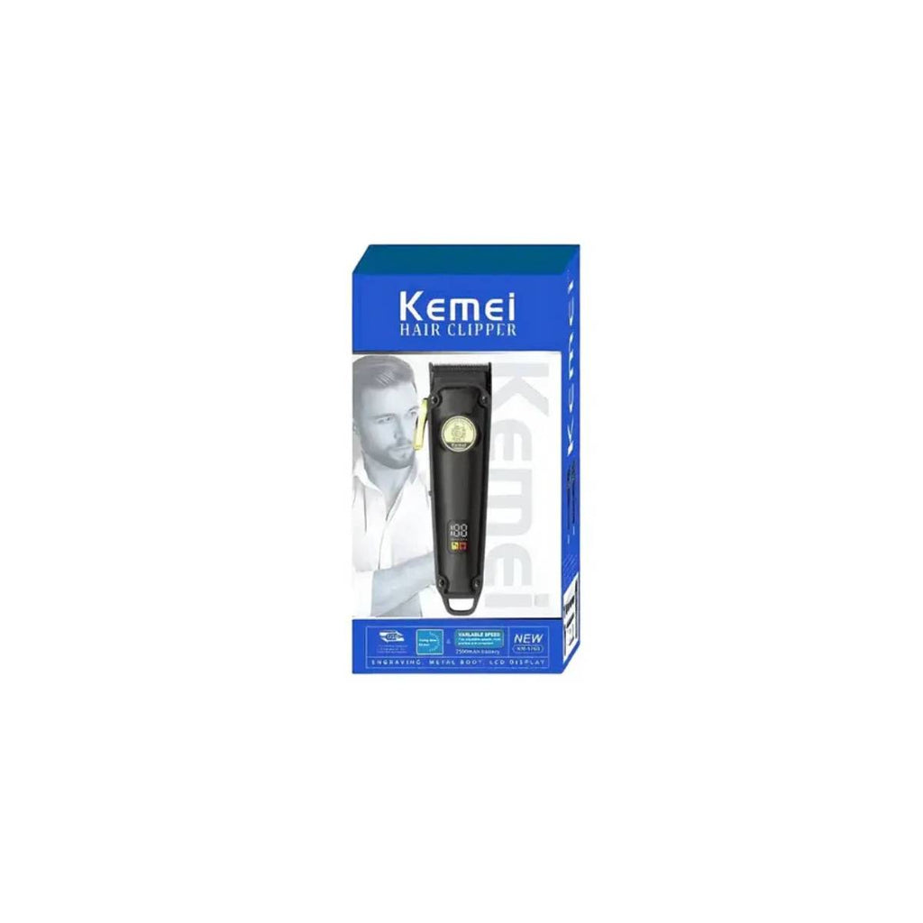 Máquina de Cortar Cabelo Profissional KM-2372 Elétrico Sem Fio USB - LFJ-KM-2372