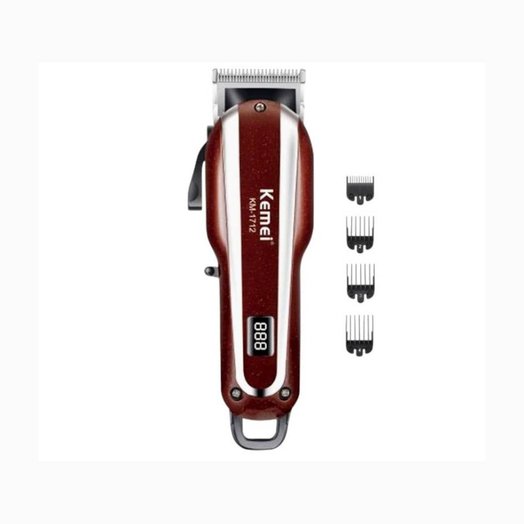 Máquina de Cortar Cabelo Profissional Kemei KM-1712 Recarregável USB - LFJ-KM-1712