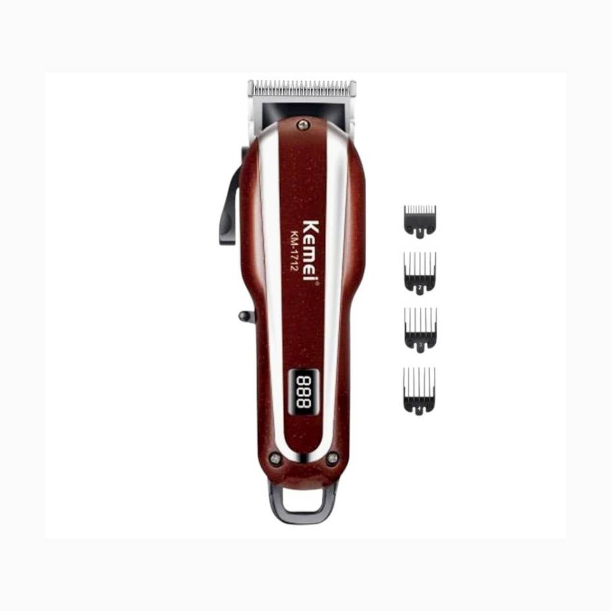 Máquina de Cortar Cabelo Profissional Kemei KM-1712 Recarregável USB - LFJ-KM-1712