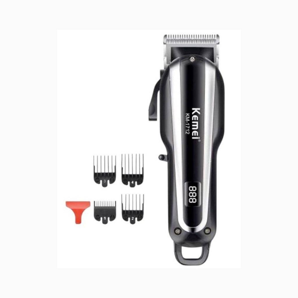 Máquina de Cortar Cabelo Profissional Kemei KM-1712 Recarregável USB - LFJ-KM-1712