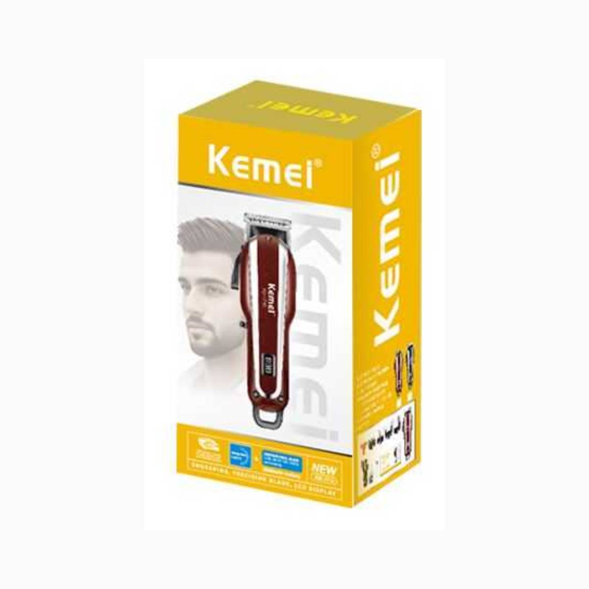 Máquina de Cortar Cabelo Profissional Kemei KM-1712 Recarregável USB - LFJ-KM-1712
