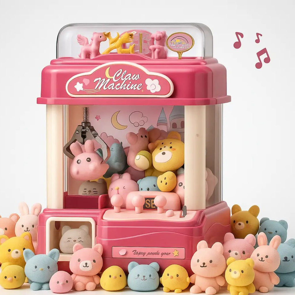 Máquina de Garras Extragrande Infantil Rosa com Pelúcias - A35040