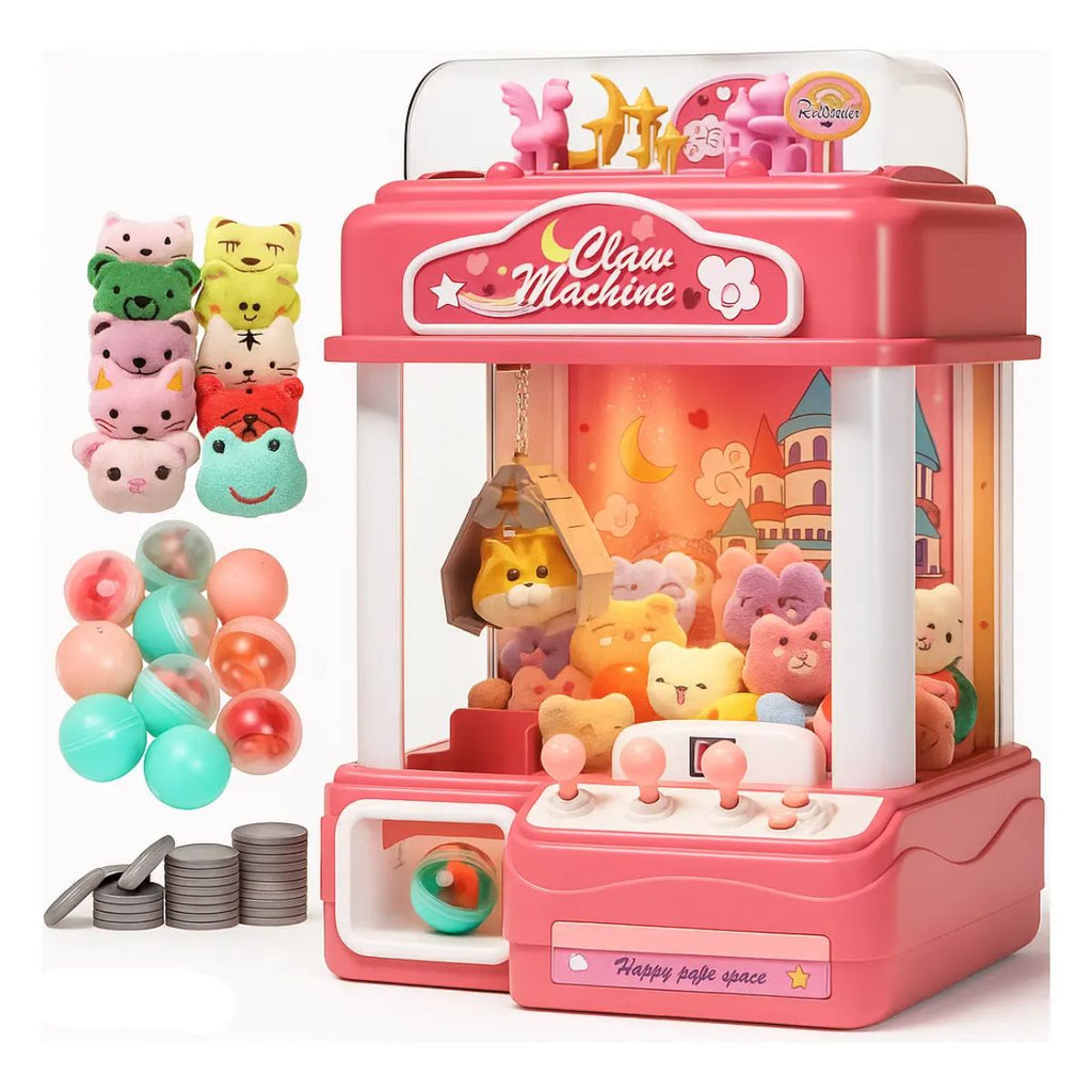 Máquina de Garras Extragrande Infantil Rosa com Pelúcias - A35040