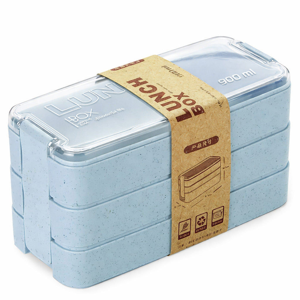 Marmita Fitness 3 Divisórias 900ml Colher Garfo Faca - CMM-2209