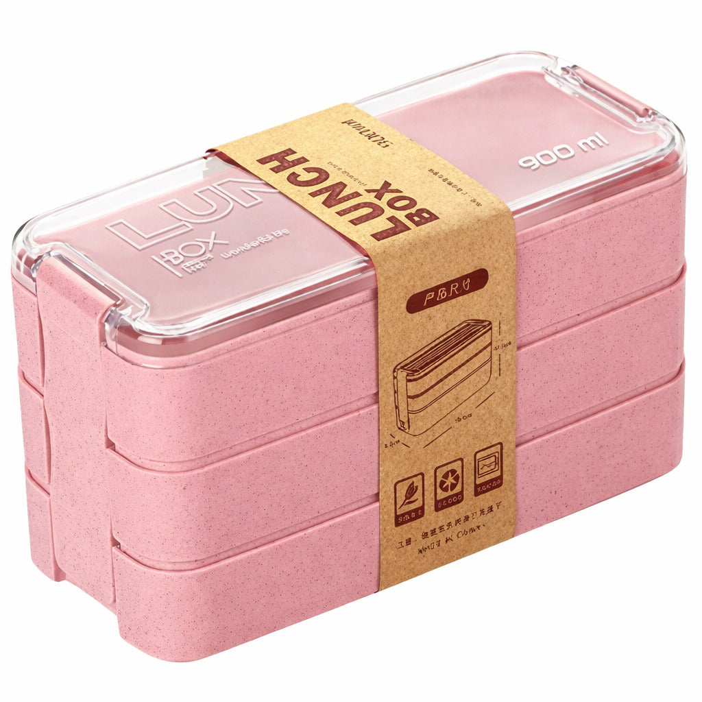 Marmita Fitness 3 Divisórias 900ml Colher Garfo Faca - CMM-2209