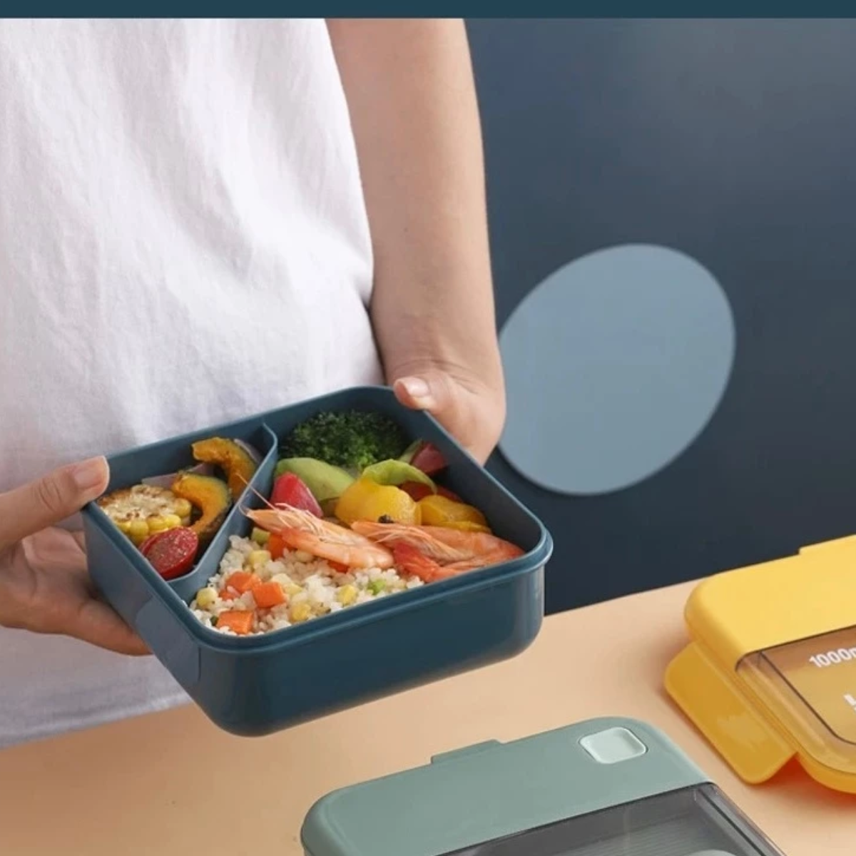 Marmita Tampa Com Trava Lunch Box 1000ML - DD-2222