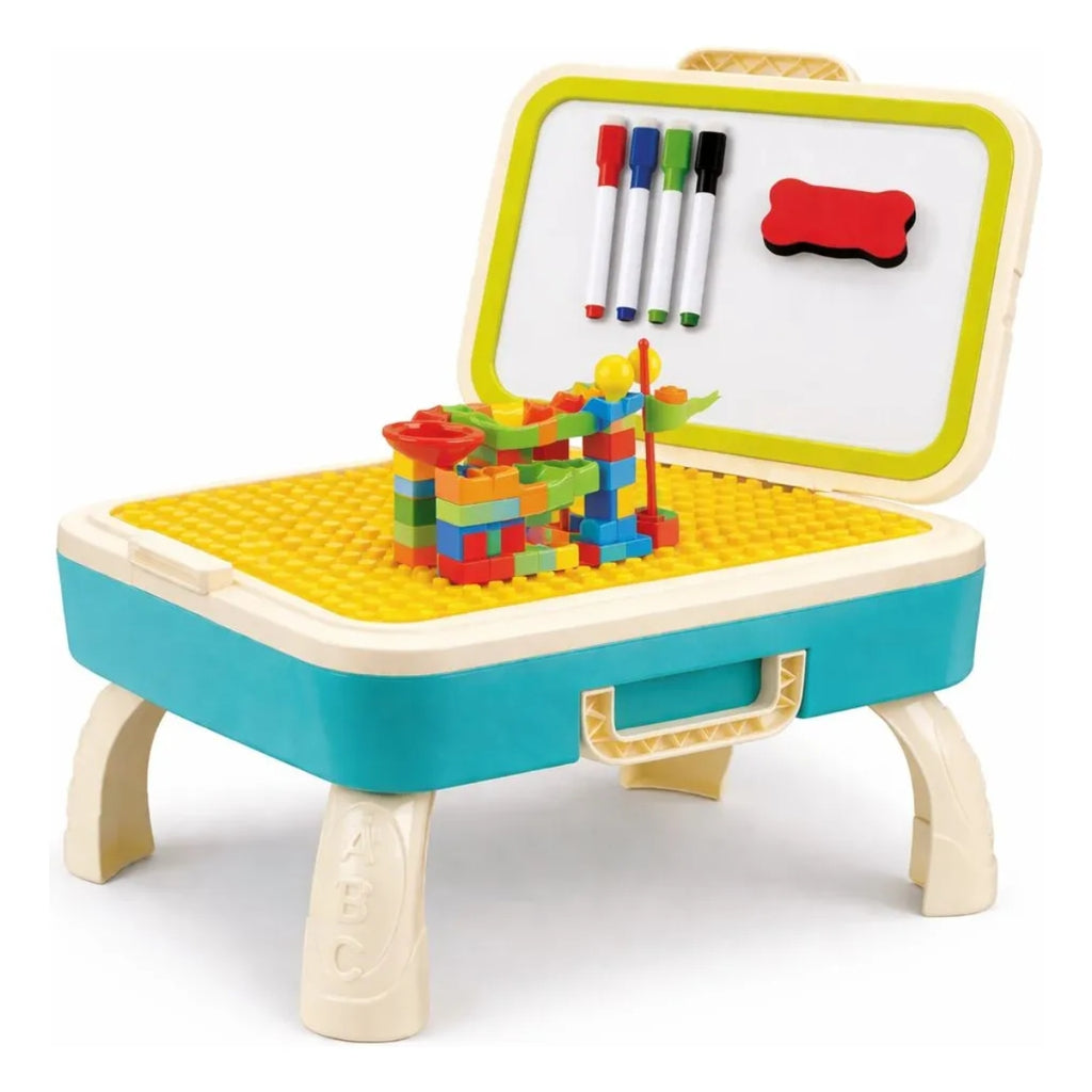 Mesa Infantil 2 em 1 Lousa e Blocos de Montar - TW886-3