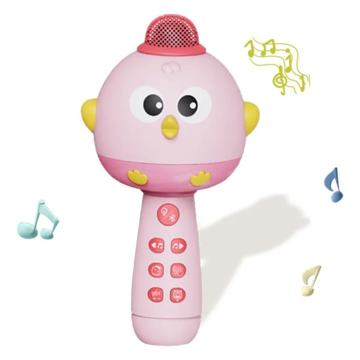 Microfone Infantil Musical Patinho Rosa - A36-Rosa