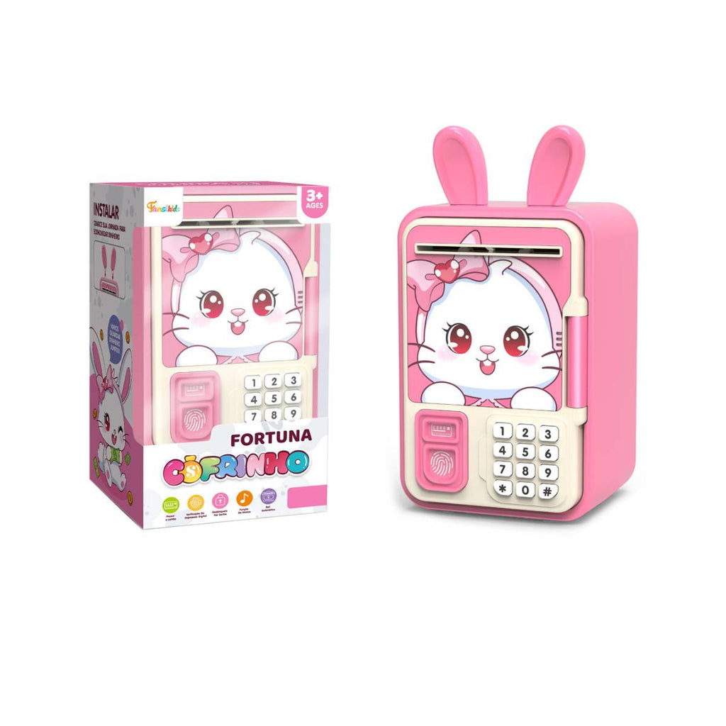 Mini Cofrinho Infantil com Senha e Desbloqueio por Impressão Digital - TW885