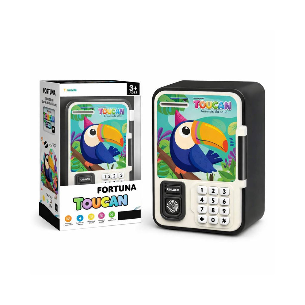 Mini Cofrinho Infantil com Senha e Desbloqueio por Impressão Digital - TW885