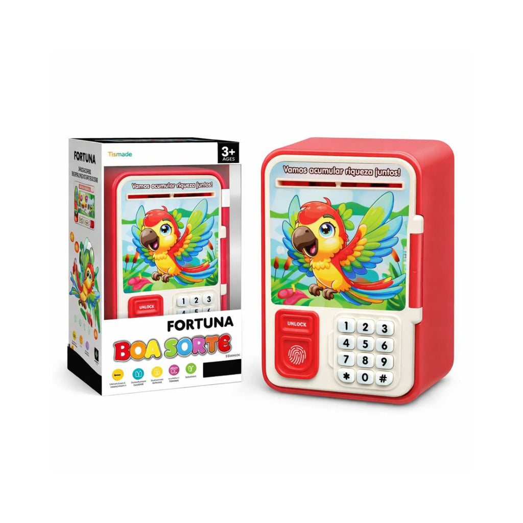 Mini Cofrinho Infantil com Senha e Desbloqueio por Impressão Digital - TW885