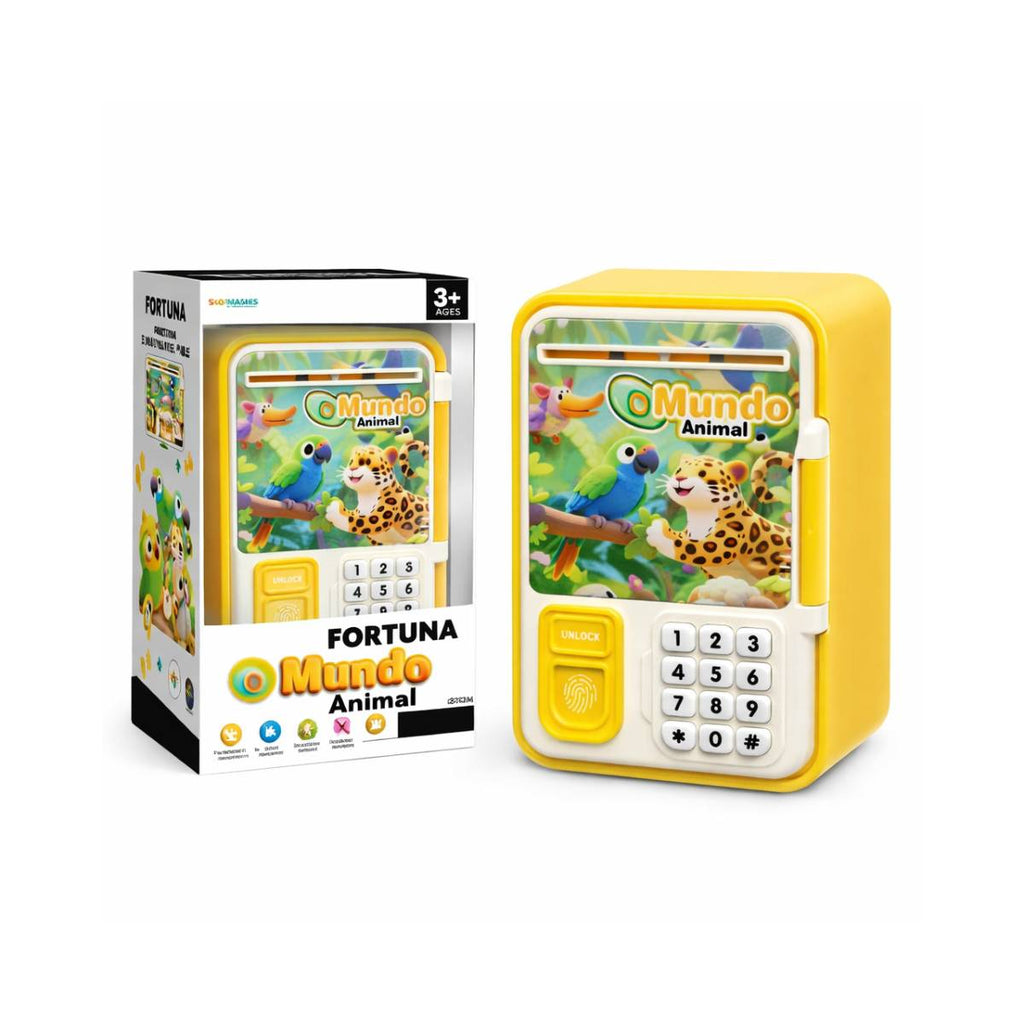 Mini Cofrinho Infantil com Senha e Desbloqueio por Impressão Digital - TW885