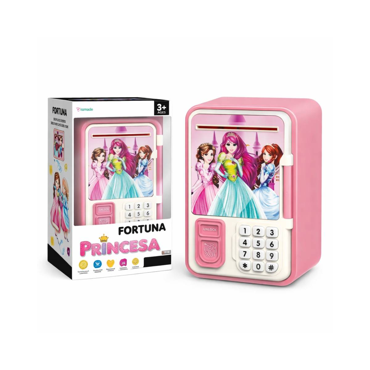 Mini Cofrinho Infantil com Senha e Desbloqueio por Impressão Digital - TW885