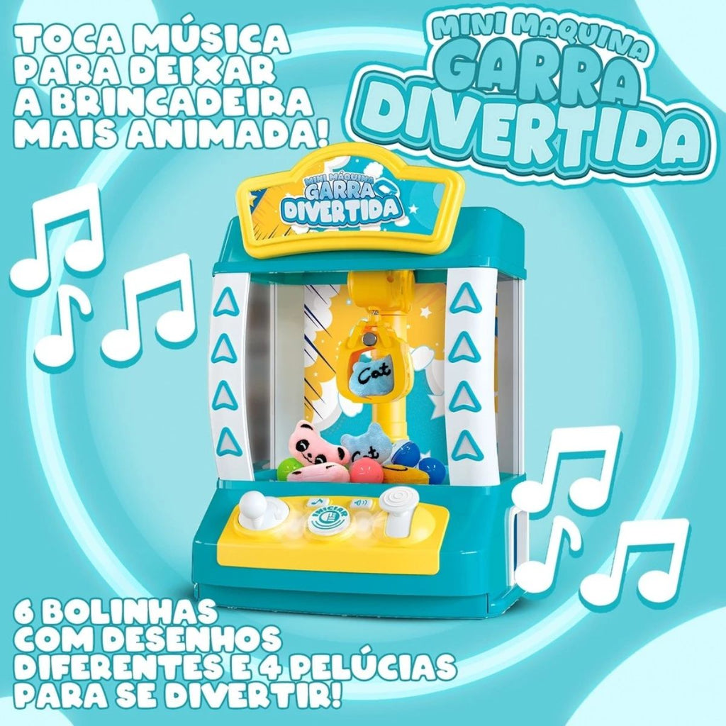 Mini Máquina Garra Divertida Infantil com Som e Luz - A410793