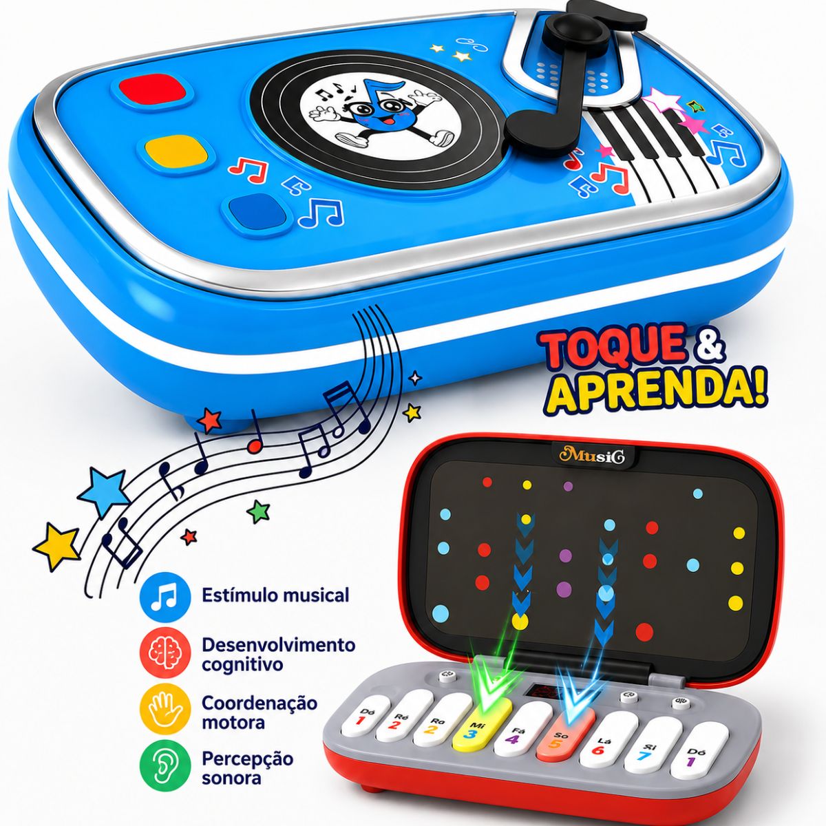 Mini Piano Musical Infantil Interativo com Efeitos Sonoros - TW882-25