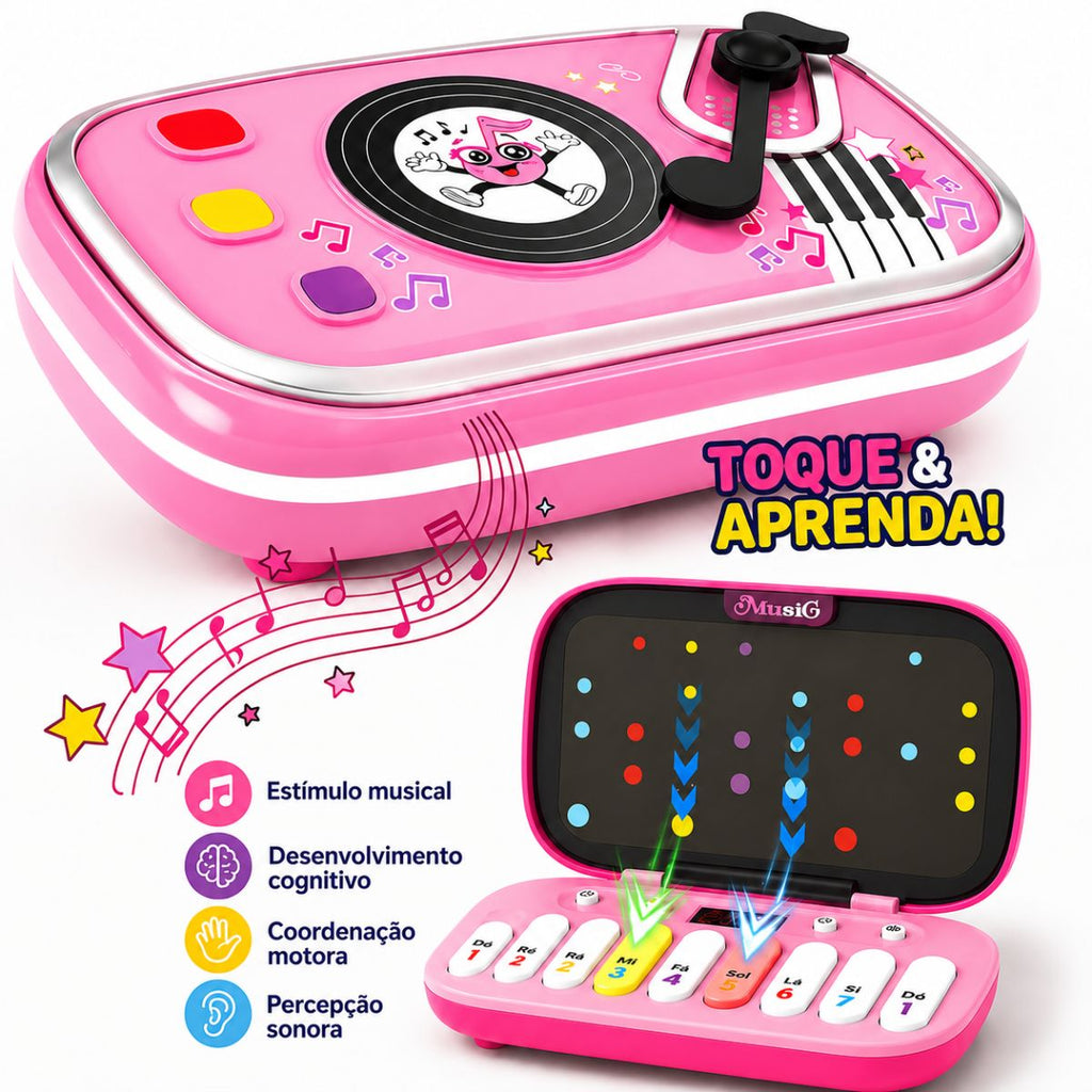 Mini Piano Musical Infantil Interativo com Efeitos Sonoros - TW882-25