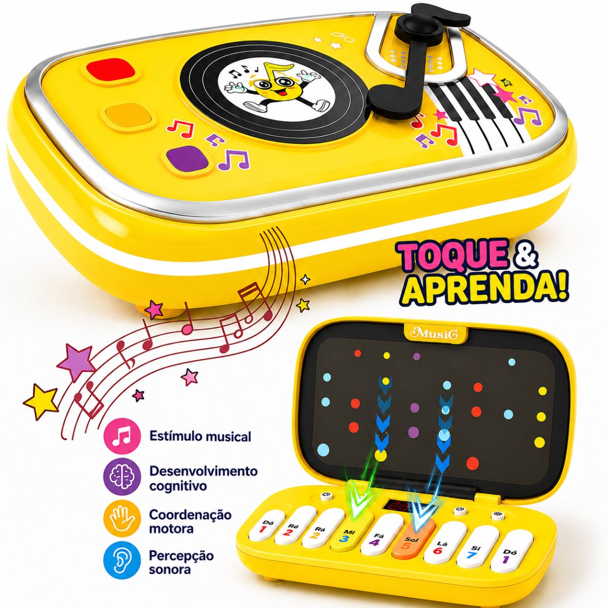 Mini Piano Musical Infantil Interativo com Efeitos Sonoros - TW882-25
