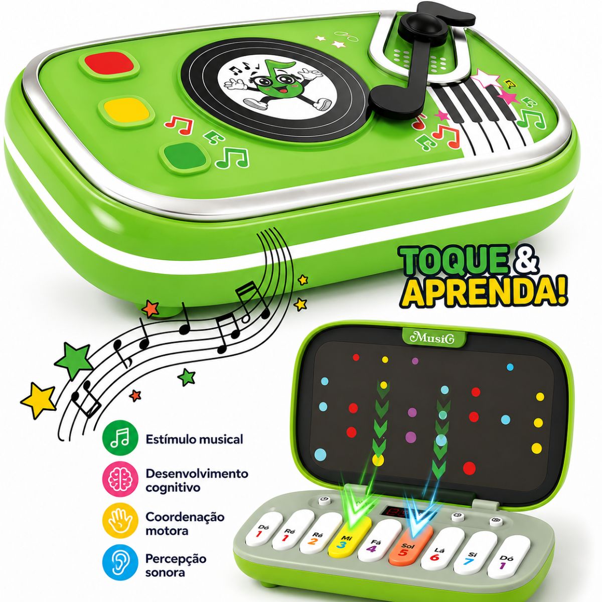 Mini Piano Musical Infantil Interativo com Efeitos Sonoros - TW882-25