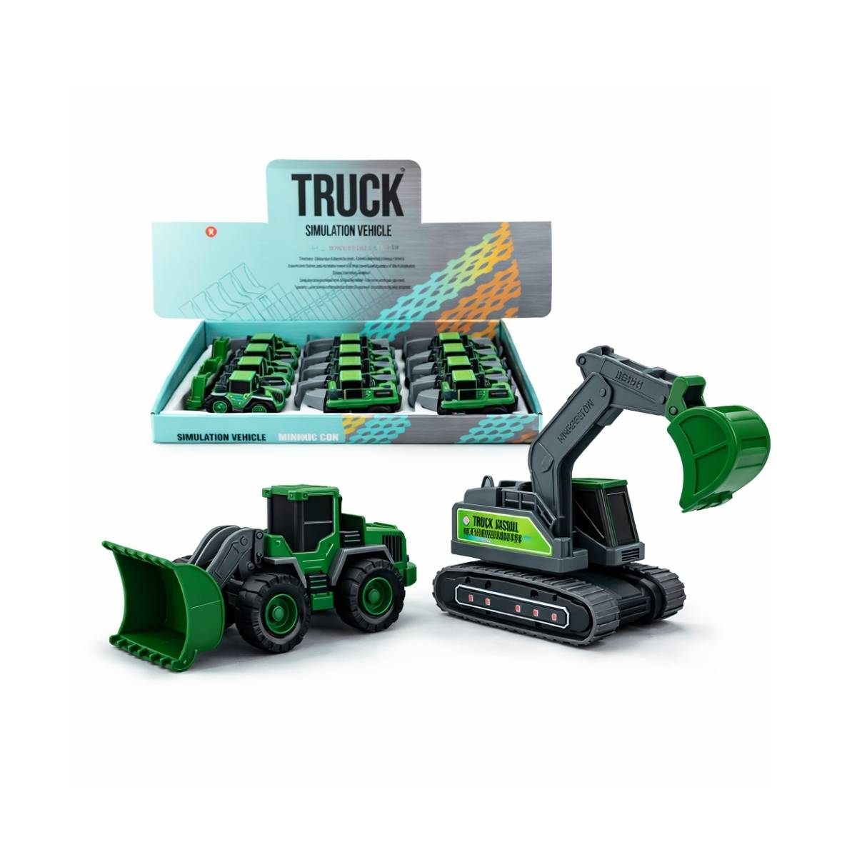 Mini Veículos de Construção Infantil – Escavadeira + Carregadeira - A375285/83