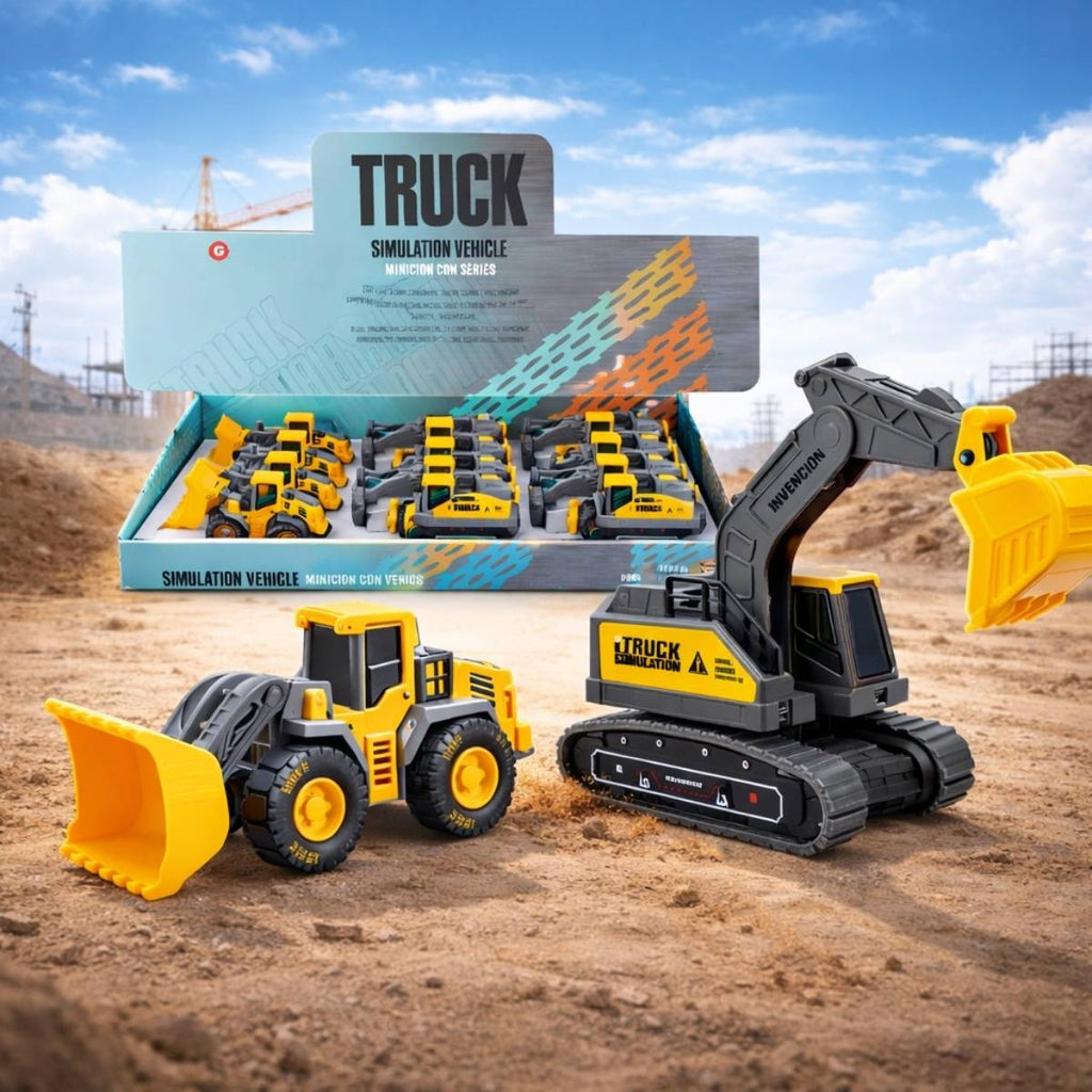 Mini Veículos de Construção Infantil – Escavadeira + Carregadeira - A375285/83