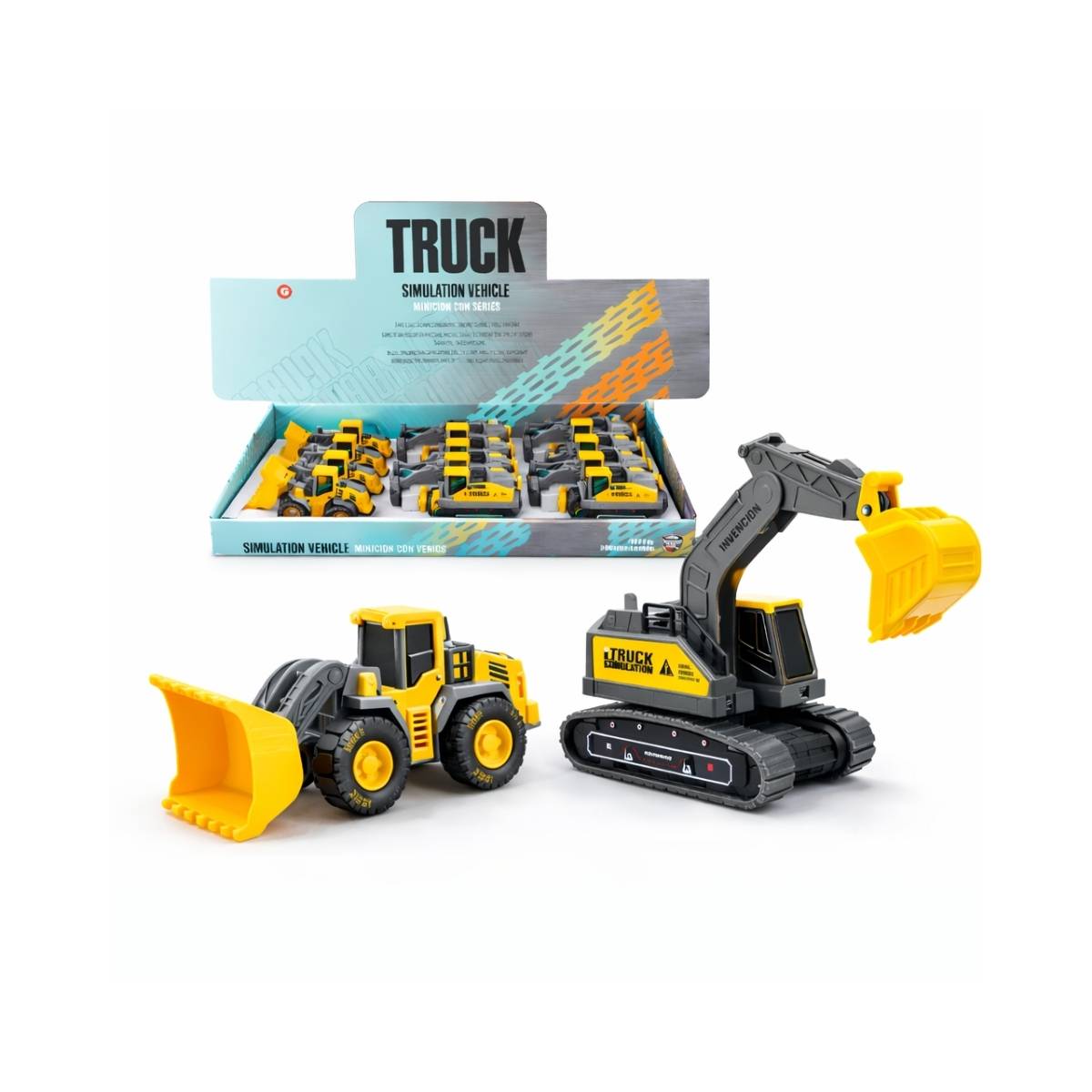 Mini Veículos de Construção Infantil – Escavadeira + Carregadeira - A375285/83