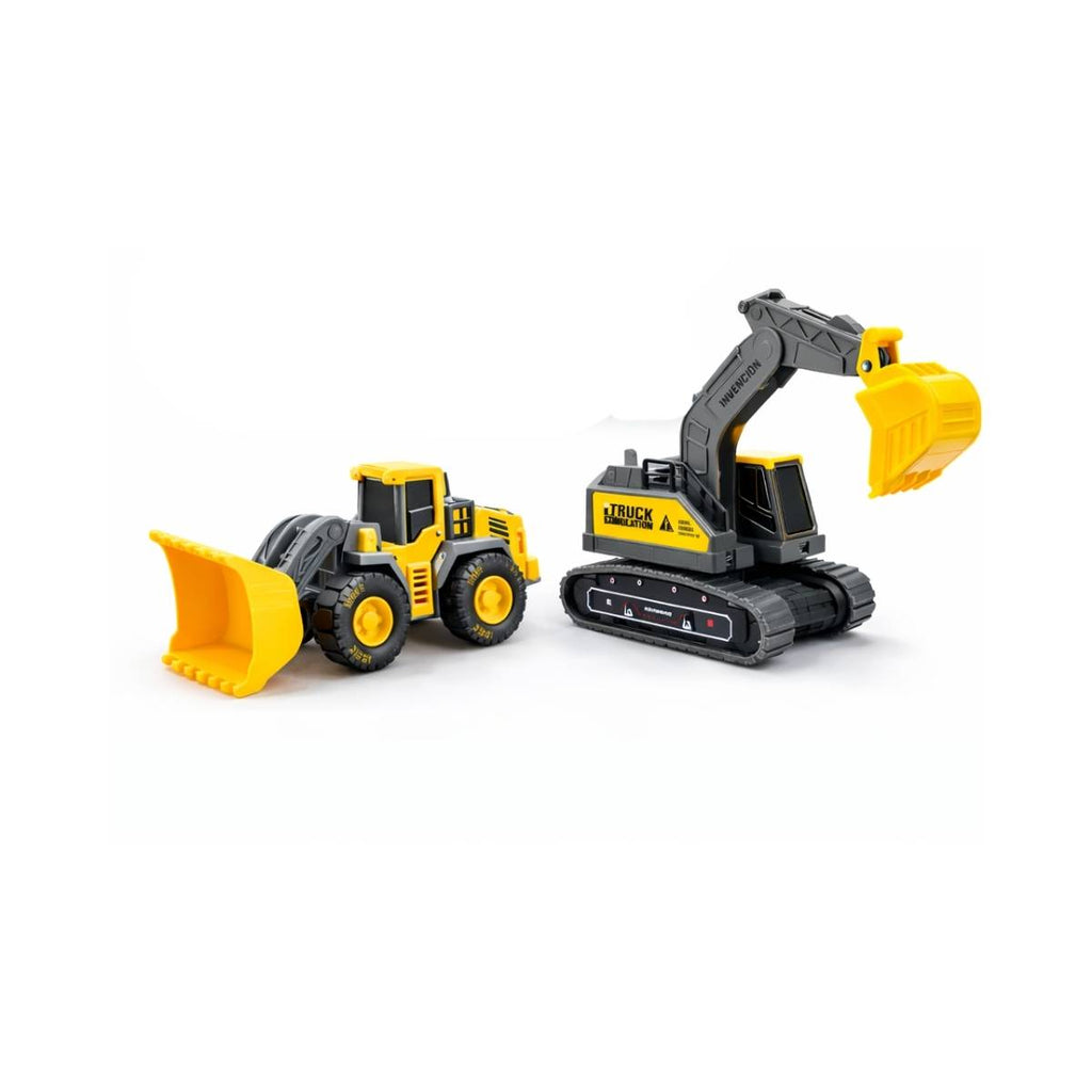 Mini Veículos de Construção Infantil – Escavadeira + Carregadeira - A375285/83