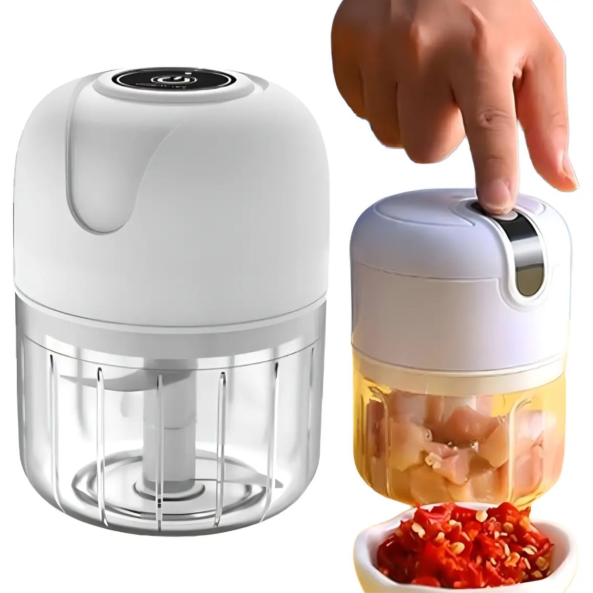 Mini Processador Elétrico de Alimentos Recarregável - XDX-1091-D5
