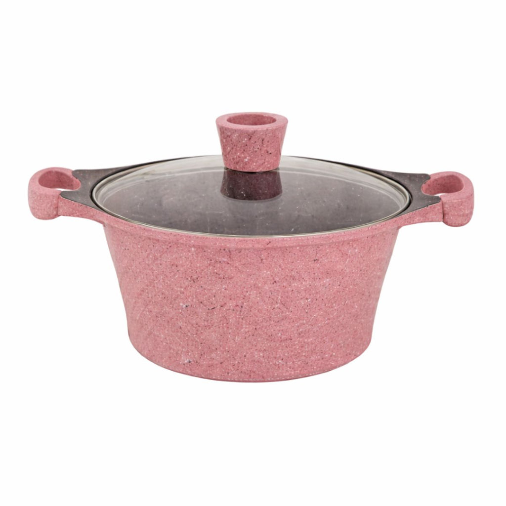 Panela Caçarola 24cm Antiaderente com Tampa de Vidro - CPN0026