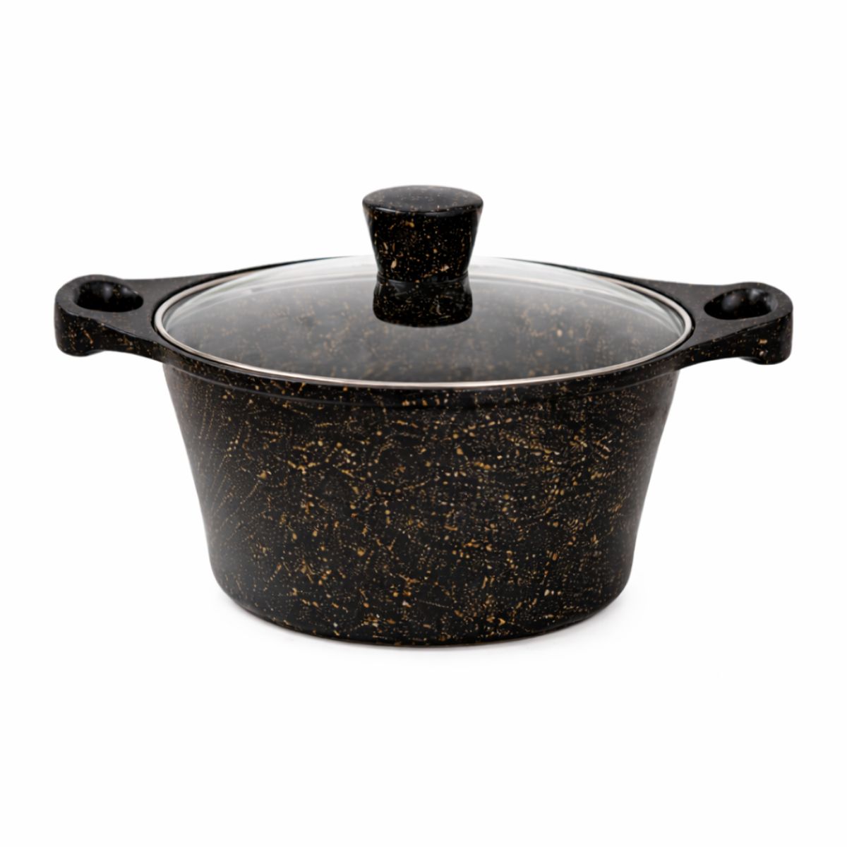 Panela Caçarola 24cm Antiaderente com Tampa de Vidro - CPN0026