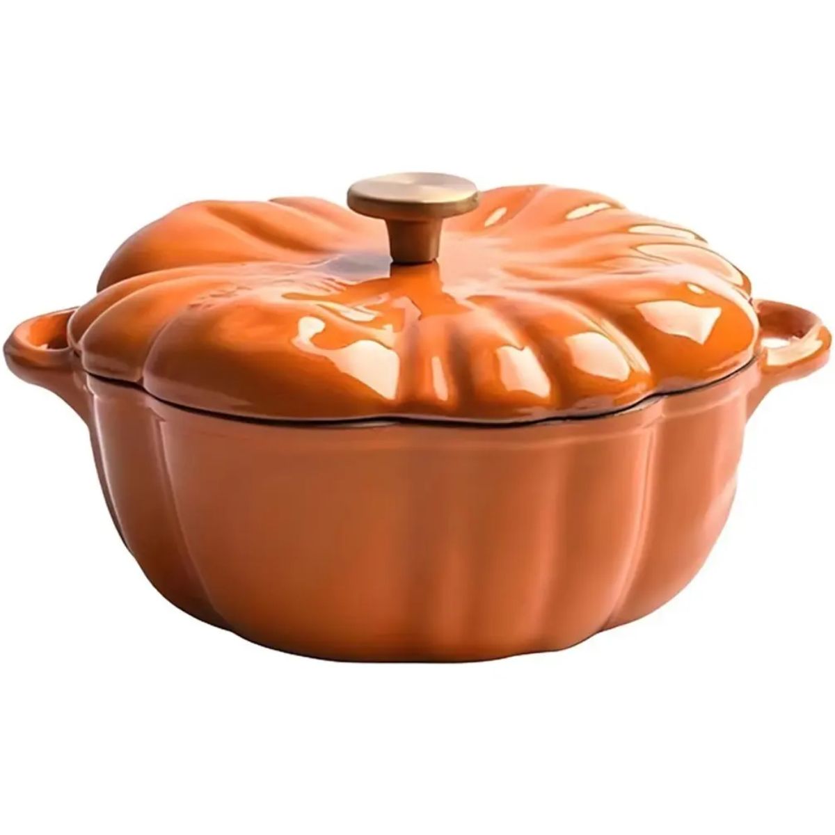 Panela Decorativa Abóbora com Tampa Laranja Multifuncional - CPN0069-abóbora