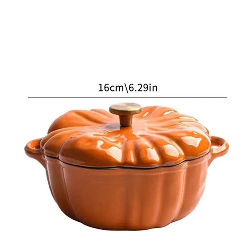 Panela Decorativa Abóbora com Tampa Laranja Multifuncional - CPN0069-abóbora