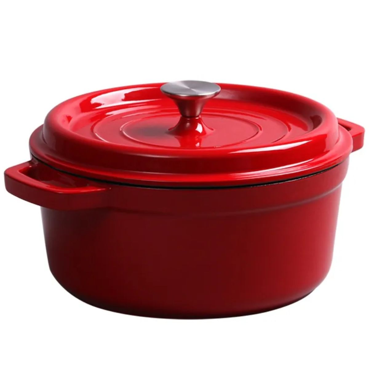 Panela de Ferro Fundido Esmaltada Vermelha - CPN0054