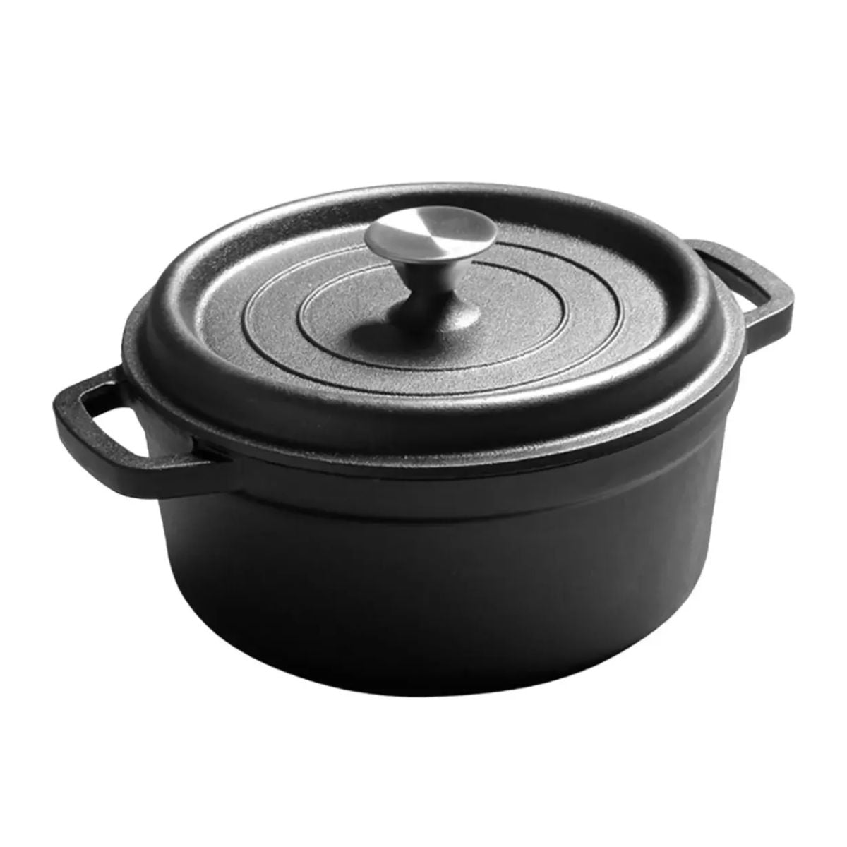 Panela de Ferro Fundido Preta Esmaltada 22cm - IPA00068