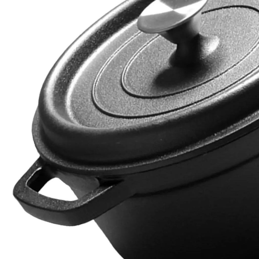 Panela de Ferro Fundido Preta Esmaltada 22cm - IPA00068
