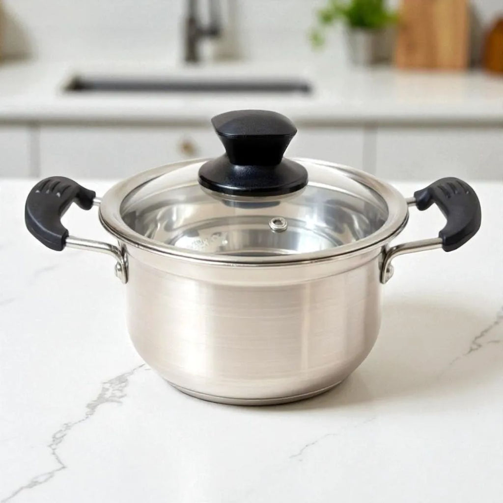 Panela de Sopa 22 cm com Tampa de Vidro para Cozinha - XC-70941