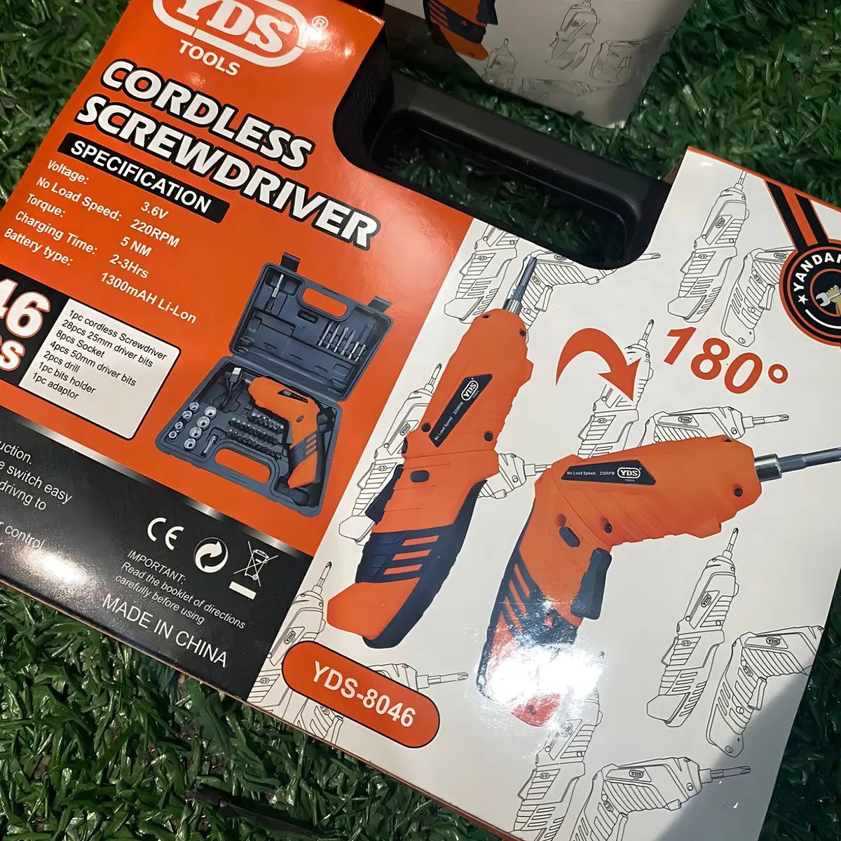 Parafusadeira Sem Fio 46 Peças 3,6V Bivolt com Maleta - YDS-8046