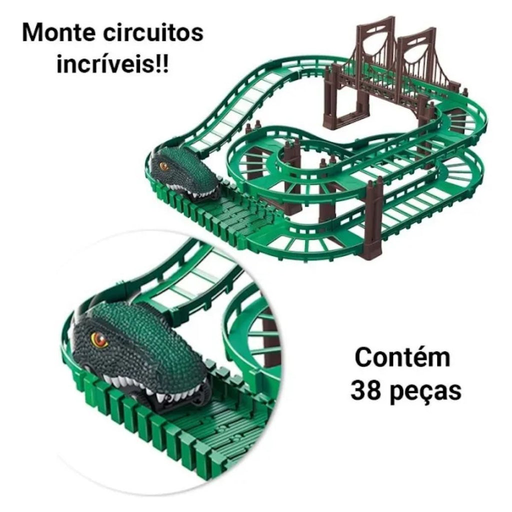 Pista Dinossauro Flexível com Carrinho e Acessórios Divertidos - A203925