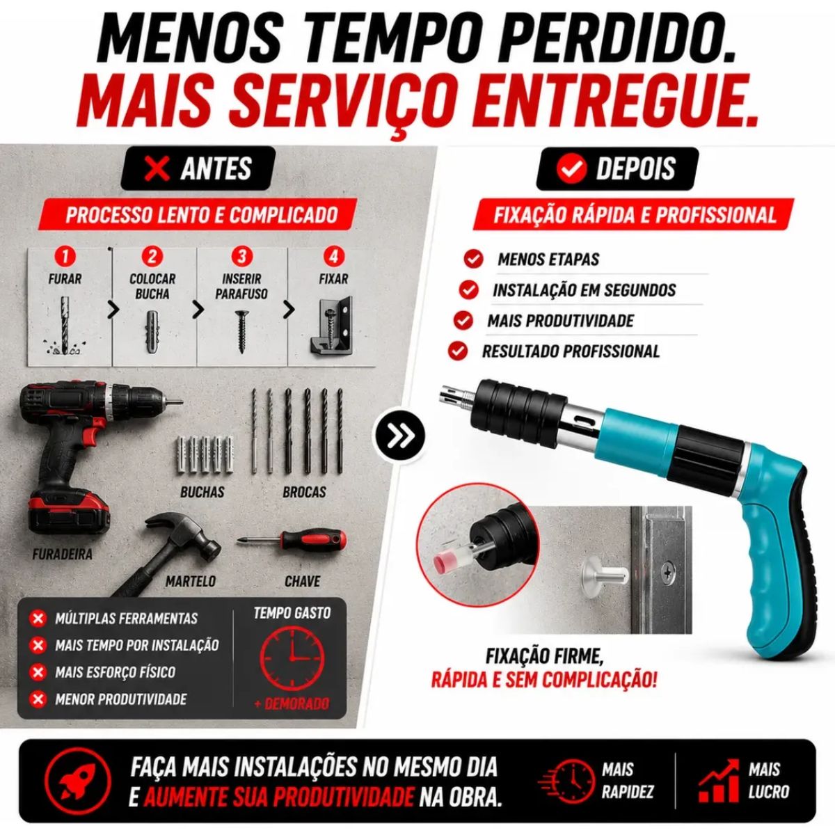 Pistola De Fixação Finca Pinos - FEL0011
