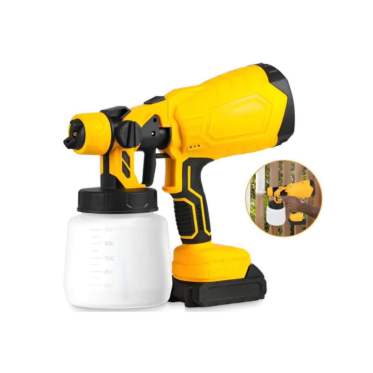Pistola de Pintura Pulverizadora 21V 1300mAh com 2 Baterias - FEL0015