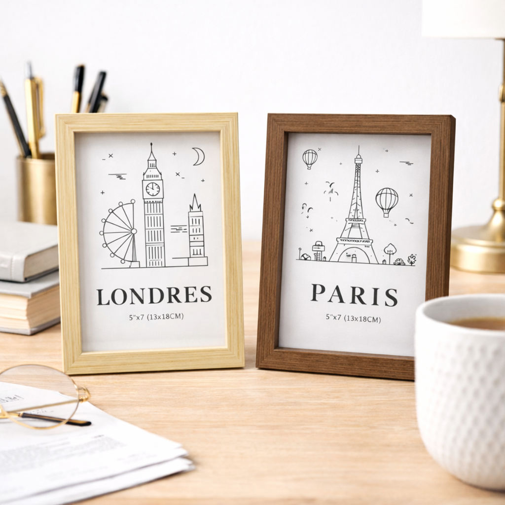 Porta-Retrato Decorativo Paris e Londres (13x18cm) - FDA0011