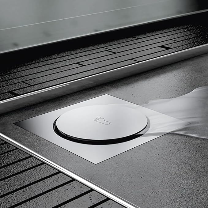 Ralo Click em Aço Inox Quadrado com Vedação Anti-Odor 15x15 - WJ-11B