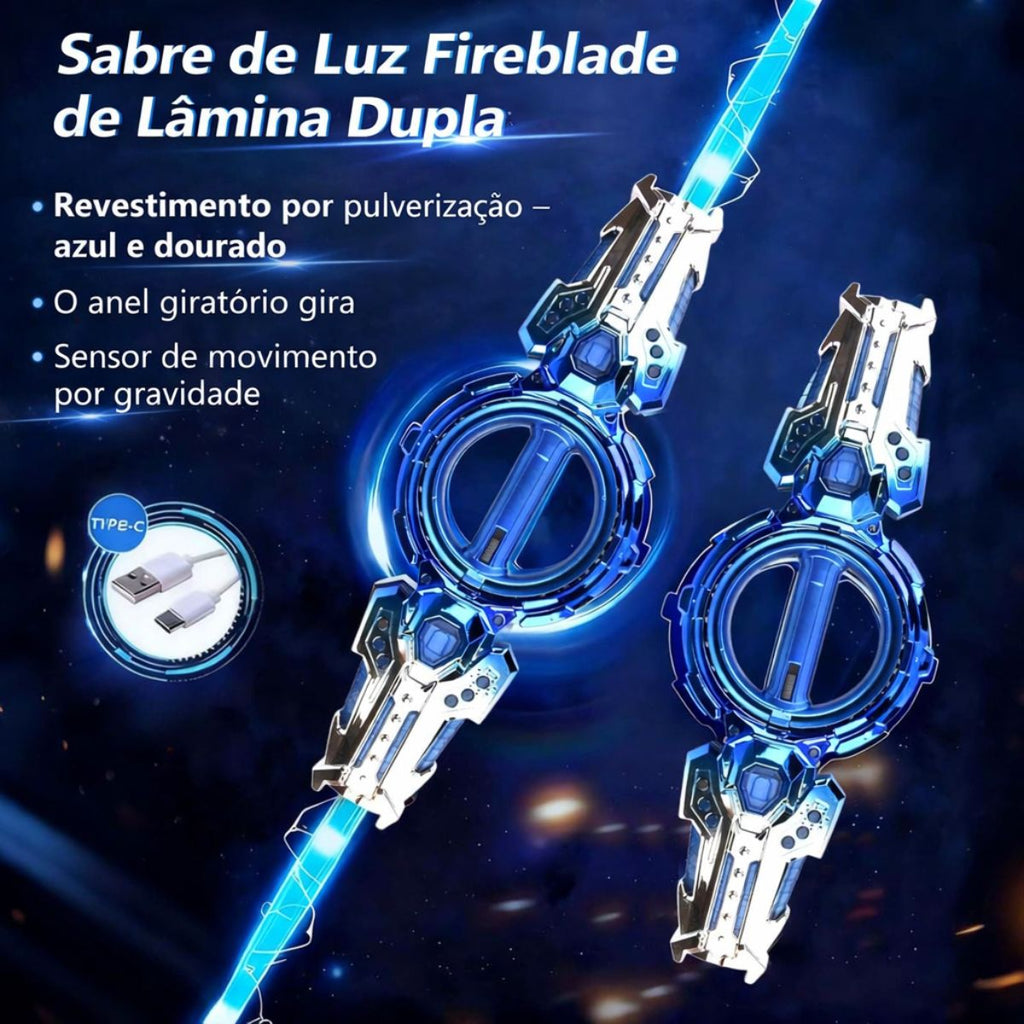 Sabre de Luz Fireblade Espada Galáctica Rotativa com LED USB-C - 002