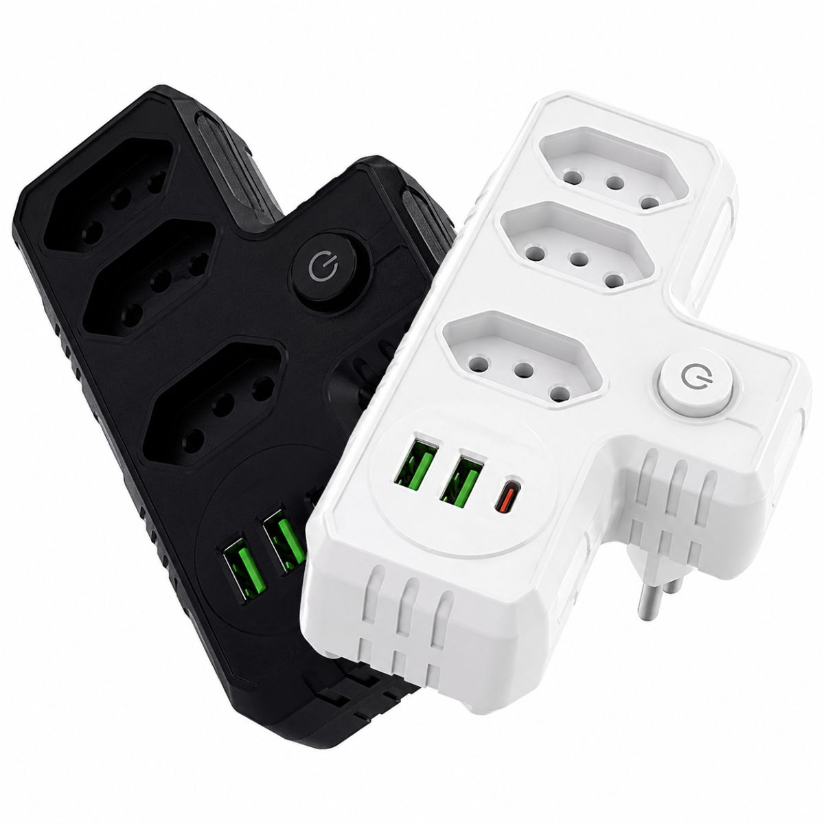 Adaptador de Tomada Multifuncional com USB e Tipo-C - BZ-T102PD