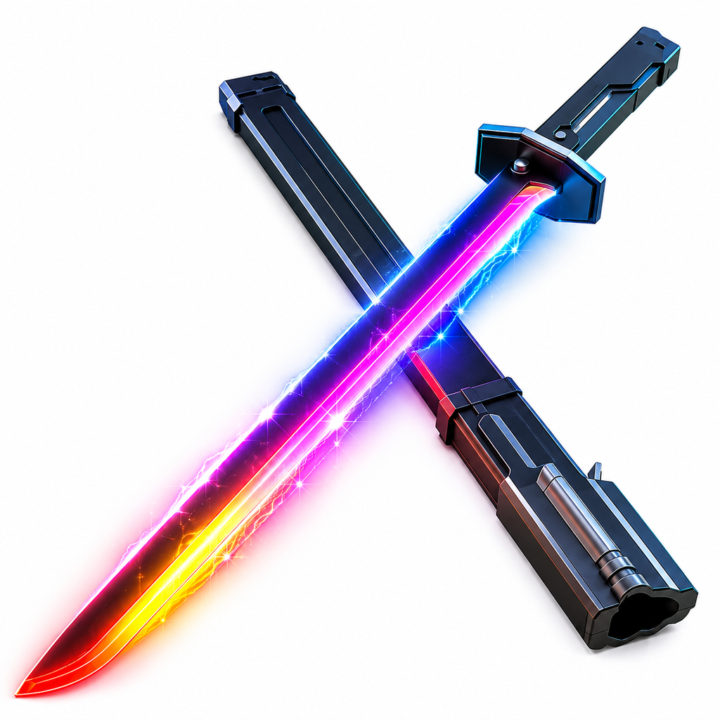 Katana de LED com Som e Efeito de Fumaça (83cm) - TW884-2