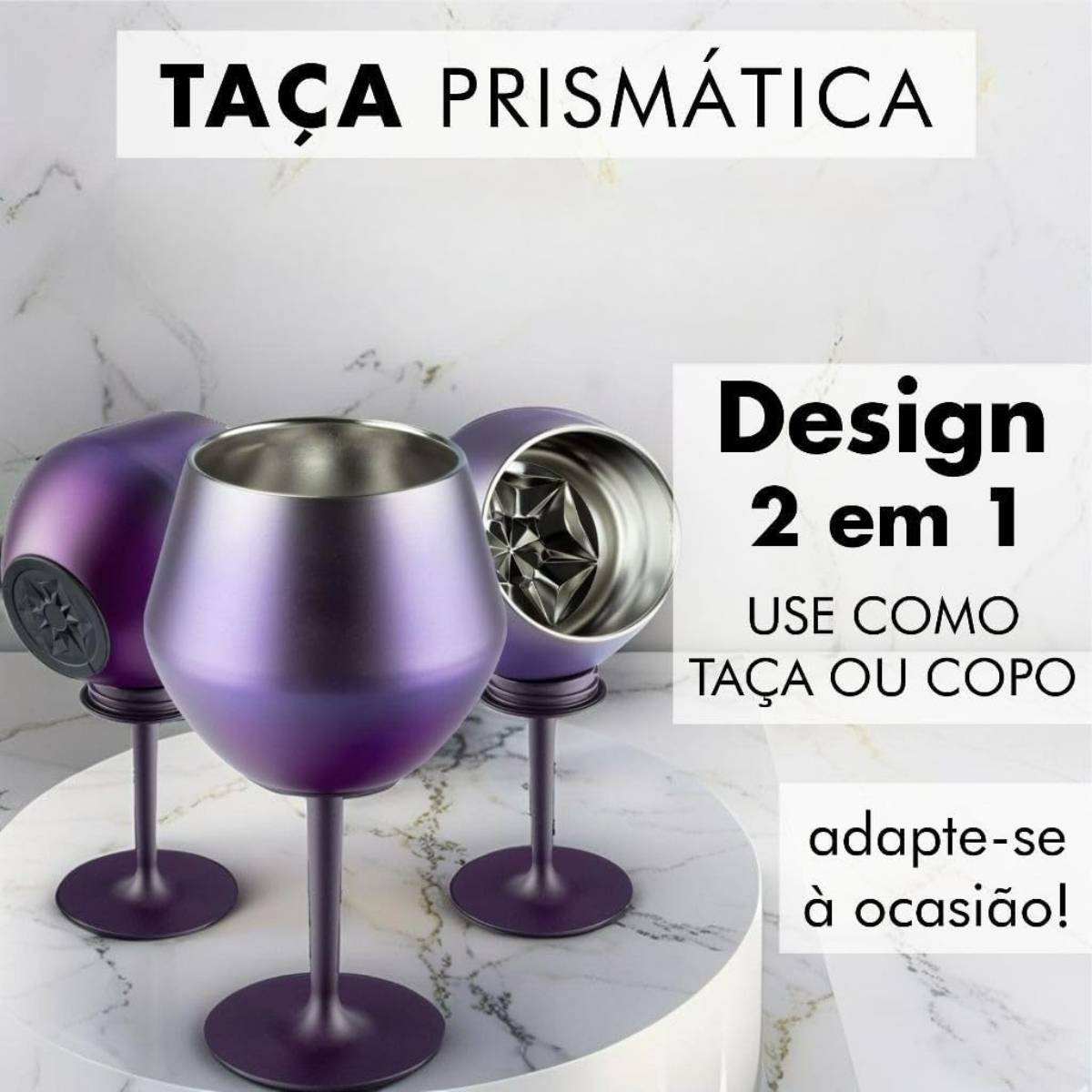 Taça Copo Térmico De Aço Inoxidável 2 Em 1 - 410ml - CGT4025