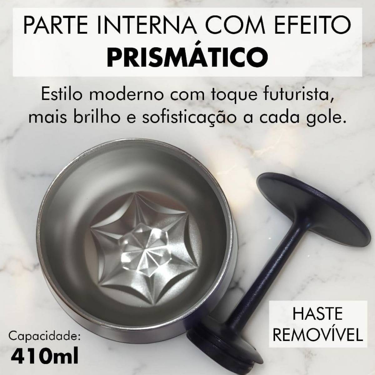 Taça Copo Térmico De Aço Inoxidável 2 Em 1 - 410ml - CGT4025