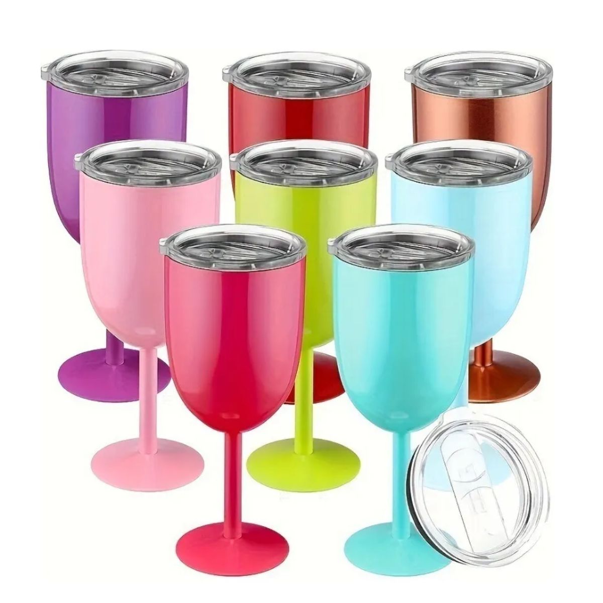 Taça Térmica Colorida com Tampa - CGT24065