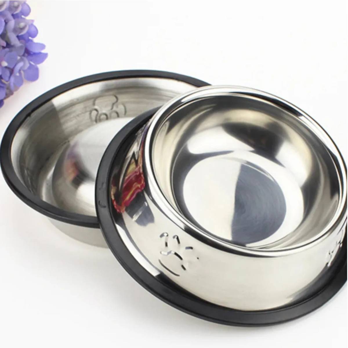 Tigela Aço Inoxidável Para Ração Cachorro e Gato- 16cm/18cm/22cm -XDXGW09